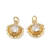 Ocean Brass Pave Clear Cubic Zirconia Pendants CU-CBAF3CF-02I-01-1