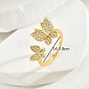 Exquisite Fashionable Zircon Butterfly Ring Pair Gift Banquet Present QK1700-1-1