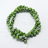 Handmade Evil Eye Lampwork Round Bead Strands LAMP-L055-8mm-11-2