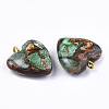 Assembled Bronzite and Imperial Jasper Pendants G-T111-04J-3