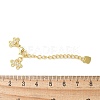 Brass Micro Pave Clear Cubic Zirconia End with Chains KK-P290-24G-3