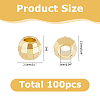 100Pcs Brass Spacer Beads KK-HS0015-31G-2