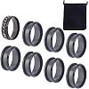 10Pcs Stainless Steel Grooved Finger Ring Settings STAS-UN0039-22D-1