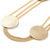 Alloy Flat Round Link Chain Belts AJEW-U019-02KCG-02-3