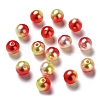 Rainbow ABS Plastic Imitation Pearl Beads OACR-Q174-6mm-15-1