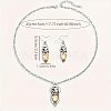 Owl Bohemia Style Alloy & Resin Pendant Necklaces & Dangle Earrings Sets FS-WGD384A-01-5
