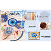 DIY Evil Eye Pattern Coaster Diamond Painting Kits DIY-TAC0016-54-22