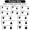 120Pcs 12 Styles Silicone Bottle Seal Plug FIND-GF0008-87-2