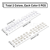   2 Sets 2 Colors Plastic False Nail Tips Color Chart MRMJ-PH0001-62-4