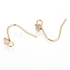 Brass Earring Hooks X-KK-I681-14G-2