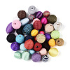 Handmade Waxed Cord Covered Beads M-CR001Y-1