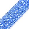 Electroplate Glass Beads Strands EGLA-A044-T4mm-A14-1