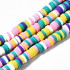 Handmade Polymer Clay Beads Strands CLAY-R089-4mm-107-1