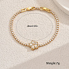 Elegant Brass Charm Bracelets OR7420-3-2
