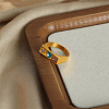 304 Stainless Steel Pave Cubic Zirconia Finger Rings WG42730-02-3