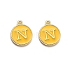 Golden Plated Alloy Enamel Charms LS-ENAM-Q437-13N-1