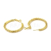 Rack Plating Brass Beaded Hoop Earrings for Women EJEW-D059-10G-2