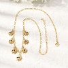 Brass Micro Pave Cubic Zirconia Sun Pendant Necklaces NJEW-B157-16G-3