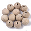Natural Beech Wood Beads WOOD-T020-01C-1