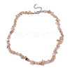 Natural Sunstone Chip Beaded Necklace NJEW-JN04615-05-4