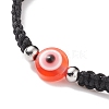 Resin Evil Eye Braided Bead Bracelet BJEW-JB08426-01-5