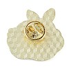 Bunny Zinc Alloy Enamel Brooch JEWB-C034-07D-G-2