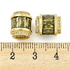 Rack Plating Brass Micro Pave Cubic Zirconia European Beads LS-KK-F089-31G-05-3