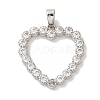 Rack Plating Brass Micro Pave Cubic Zirconia Pendants KK-U027-43P-1