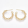Brass Stud Earrings KK-T038-231G-1