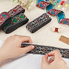 FINGERINSPIRE 14M 4 Styles Ethnic Style Embroidery Polyester Ribbons OCOR-FG0001-46-3