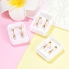 Heart Glass Ear Fake Plugs EJEW-H105-25G-A-4