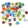 48Pcs Handmade Millefiori Glass Pendants PALLOY-HS00028-1