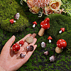 14Pcs 5 Styles Resin Hedgehog & Mushroom Display Decorations DJEW-GA0001-82-3