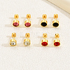 Colorful 8-Piece Stone Earrings Set for Women YJ1820-2