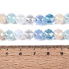 Electroplate Imitation Jade & Opaque & Transparent Glass Beads Strands EGLA-Q135-8MM-A13-5