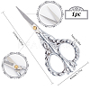 1Pc Peach Blossom Stainless Steel Scissors AJEW-SC0002-78C-2