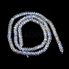 Electroplate Glass Beads Strands GLAA-Q105-03F-2