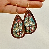 Colorful Acrylic Teardrop Dangle Earrings PW-WG3975F-05-1
