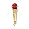 Brass Enamel Pendants X1-KK-Z125-14G-04-1