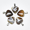 Natural Banded Agate/Striped Agate Pendants G-T122-24I-1