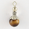 Natural Tiger Eye Pendants LS-G-Q459-02L-1