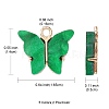 10Pcs 5 Colors Alloy Acrylic Pendants MACR-YW0002-56-3