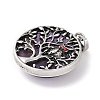 Natural Amethyst Tree of Life with Owl Pendants G-L524-15AS-06-2