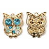 Golden Plated Alloy Pendants ALRI-L050-02G-01-1