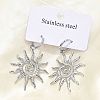 304 Stainless Steel Sun Hoop Earrings EJEW-M073-01P-5