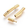 Smooth 304 Stainless Steel Bayonet Clasps STAS-L215-01G-2