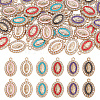 ARRICRAFT 60Pcs 6 Colors Alloy Rhinestone Pendants RB-AR0003-13-1