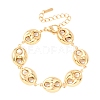 304 Stainless Steel Coffee Bean Link Chain Bracelets X-BJEW-D359-14B-G-7