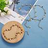 3Pcs 3 Styles Brass Enamel Charm Anklets AJEW-SZ0001-55-5