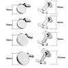 8Pcs 4 Styles 304 Stainless Steel Cuff Buttons STAS-SZ0001-63-2